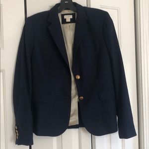 J crew schoolboy navy wool blazer